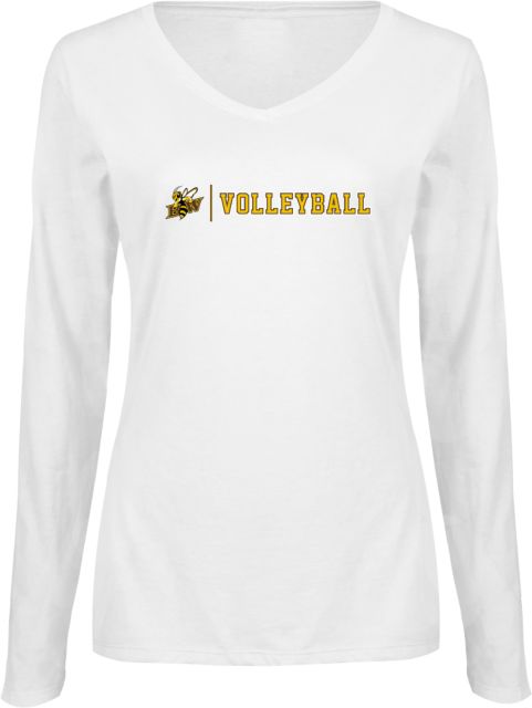 Baldwin Wallace Ladies Long Sleeve V Neck Tee Baldwin Wallace Volleyball - ONLINE ONLY