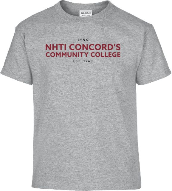 NHTI Concord Youth T Shirt NHTI Lynx Concords CC Est 1965 - ONLINE ONLY