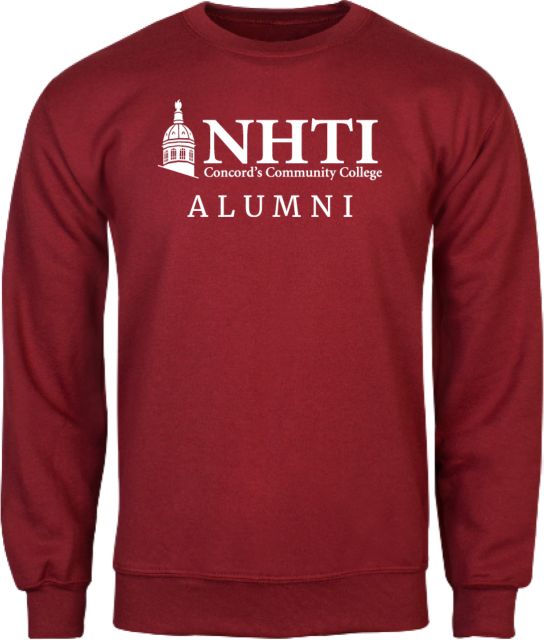 NHTI Concord Cardinal Fleece Crew NHTI Primary Mark - Alumni - ONLINE ONLY