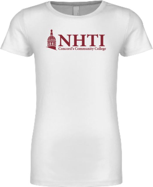 NHTI Concord Next Level Girls Fashion Fit T Shirt NHTI Primary Wordmark - ONLINE ONLY