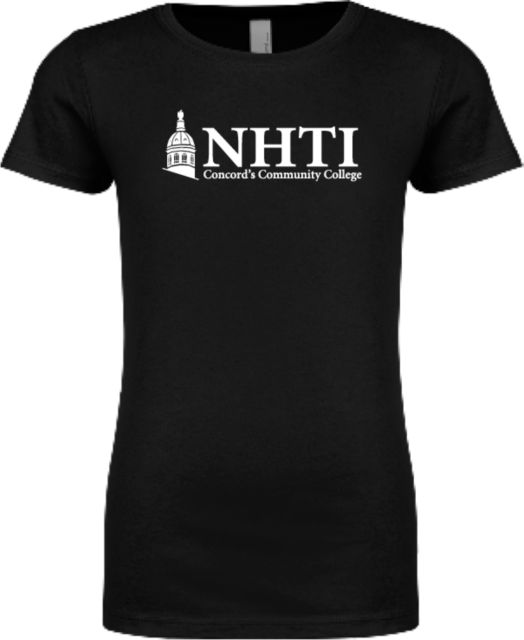 NHTI Concord Next Level Girls Fashion Fit T Shirt NHTI Primary Wordmark - ONLINE ONLY