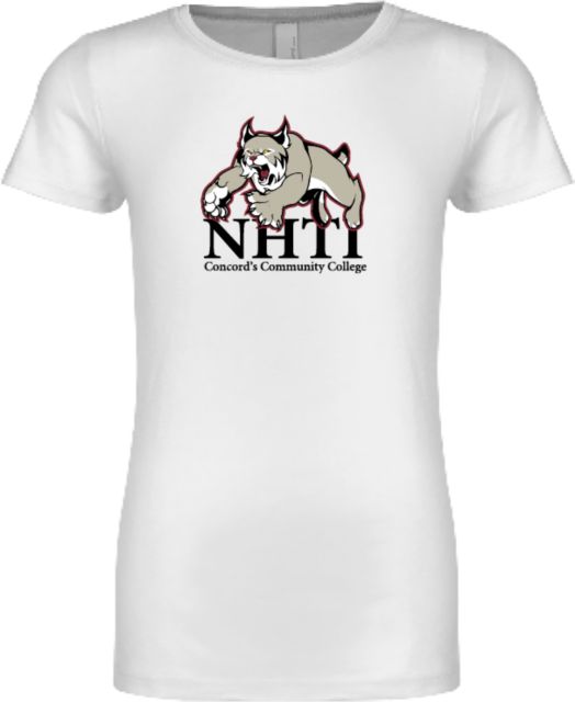 NHTI Concord Next Level Girls Fashion Fit T Shirt NHTI Primary Athletics Mark - ONLINE ONLY