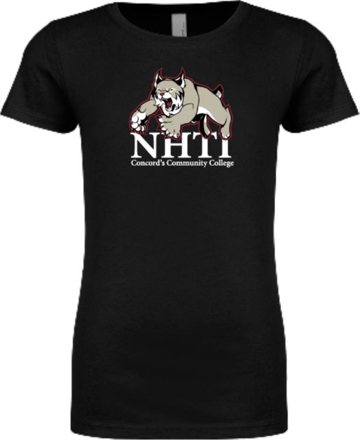 NHTI Concord Next Level Girls Fashion Fit T Shirt NHTI Primary Athletics Mark - ONLINE ONLY