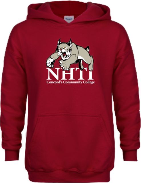 NHTI Concord Youth Cardinal Fleece Hoodie NHTI Primary Athletics Mark - ONLINE ONLY