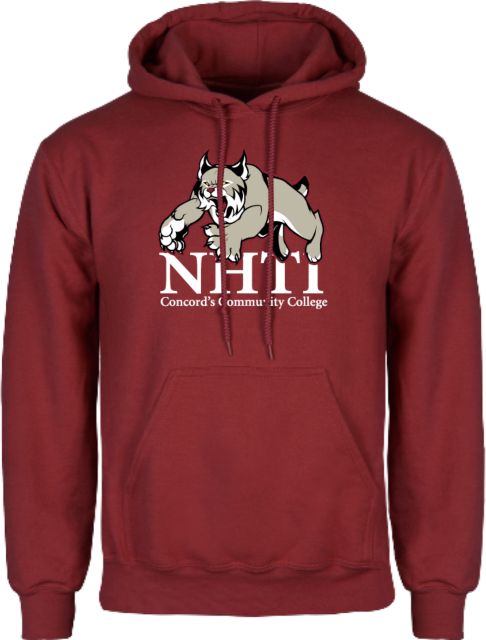 NHTI Concord Cardinal Fleece Hoodie NHTI Primary Athletics Mark - ONLINE ONLY