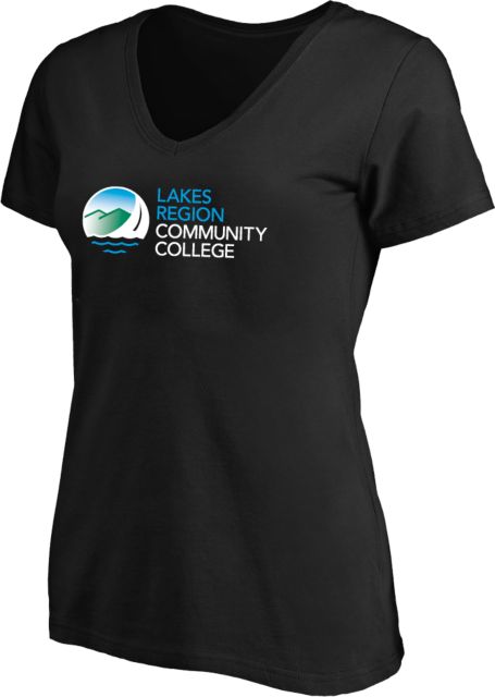 Lakes Region Womens Plus V Neck T Shirt Lakes Region CC Primary Mark Gradient - PLUS - ONLINE ONLY