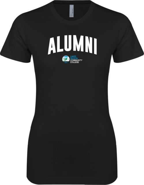 Lakes Region Next Level Womens Boyfriend Tee Lake Regions CC Alumni Arch - ONLINE ONLY
