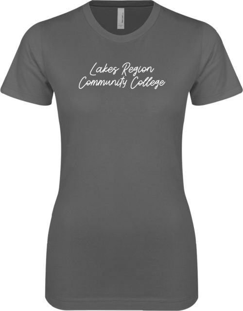 Lakes Region Next Level Womens Boyfriend Tee Lakes Region Community College Script - ONLINE ONLY