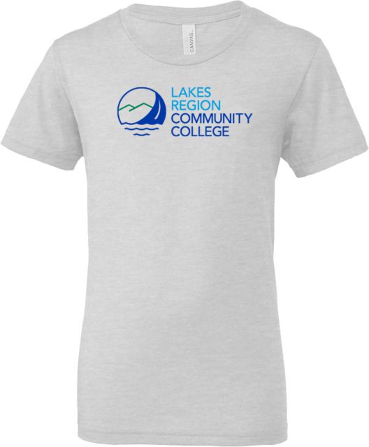 Lakes Region Bella + Canvas Youth Ash Jersey T Shirt Lakes Region CC Primary Mark - ONLINE ONLY
