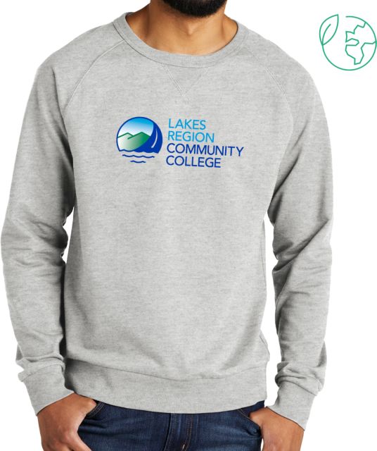 Lakes Region Allmade Light Organic French Terry Crewneck Sweatshirt Lakes Region CC Primary Mark Gradient - ONLINE ONLY