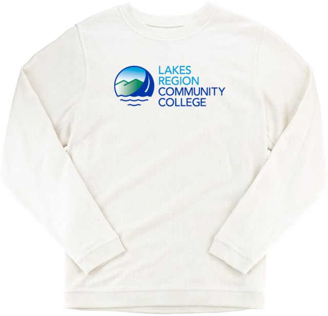Lakes Region Boxercraft Womens Cream Corded Crew Lakes Region CC Primary Mark Gradient - ONLINE ONLY