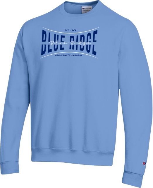Blue Ridge Champion Light Fleece Crew Ride Community College - Script Est 1967 - ONLINE ONLY