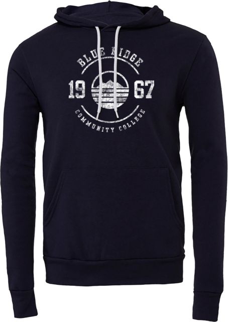 Blue Ridge Bella + Canvas Fleece Hood Ride Community College - Distressed Est 1967 - ONLINE ONLY