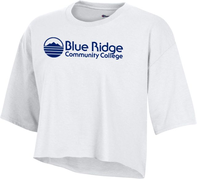 Blue Ridge Champion Womens Crop Tee Ridge Community College Wordmark - ONLINE ONLY