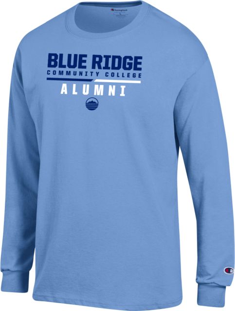 Blue Ridge Champion Light Long Sleeve T Shirt Ride Community College - Alumni Split Bar - ONLINE ONLY