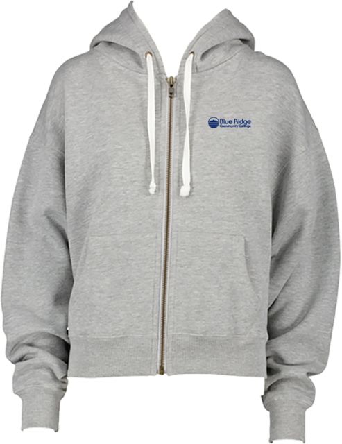 Blue Ridge ENZA Womens Boxy Full Zip Hood Ridge Community College Wordmark - ONLINE ONLY