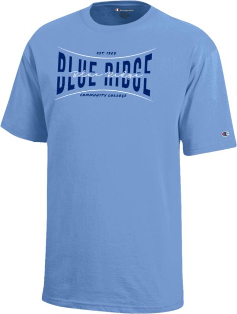 Blue Ridge Champion Youth Light Short Sleeve Tee Ride Community College - Script Est 1967 - ONLINE ONLY