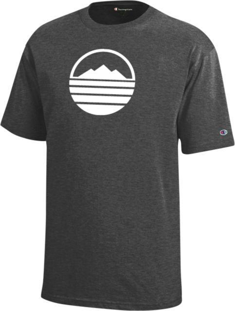 Blue Ridge Champion Youth Granite Heather Short Sleeve Tee Ridge Community College Moutain Mark - ONLINE ONLY