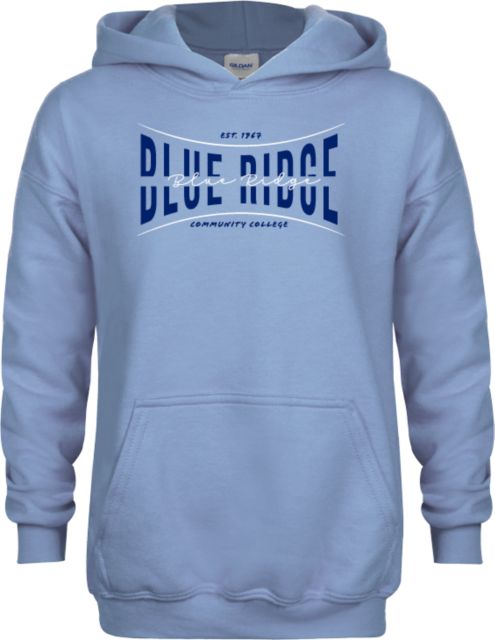 Blue Ridge Youth Light Fleece Hoodie Ride Community College - Script Est 1967 - ONLINE ONLY