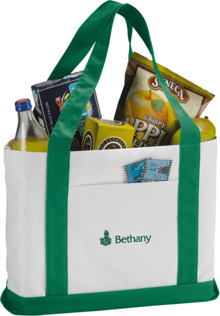 Bethany WV Contender White/Green Canvas Tote Bethany Horizontal - ONLINE ONLY