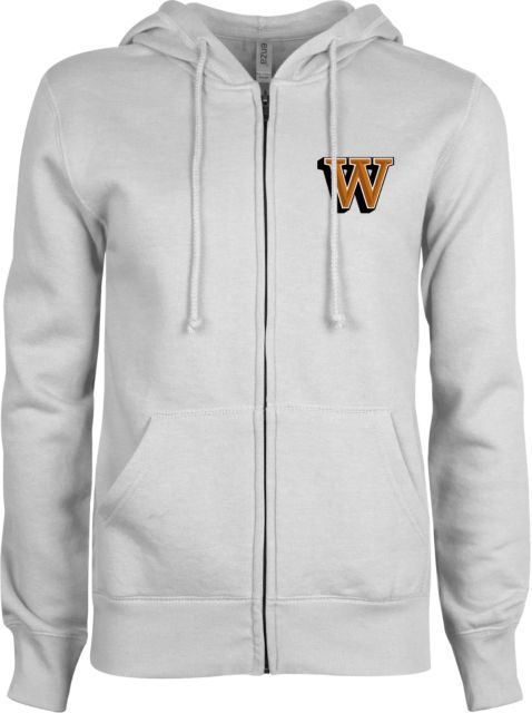 Waynesburg ENZA Ladies Fleece Full Zip Hoodie W Lettermark - ONLINE ONLY
