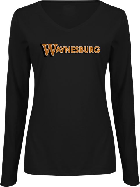 Waynesburg Ladies Long Sleeve V Neck Tee Waynesburg - ONLINE ONLY