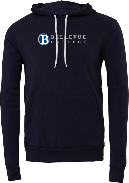 Bellevue Bella + Canvas Fleece Hood Bellevue College - Primary Word Mark - ONLINE ONLY