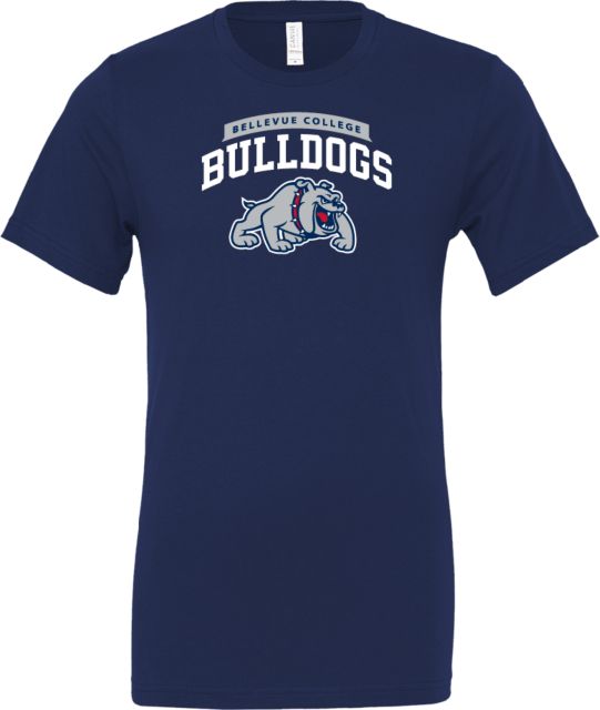 Bellevue Bella + Canvas Jersey Cotton T Shirt Bellevue College Bulldogs Athletics Mark - Full Bulldog - ONLINE ONLY