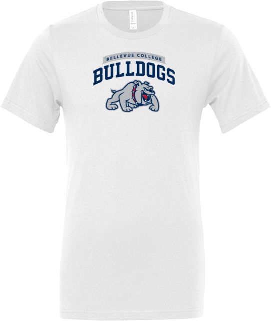 Bellevue Bella + Canvas Jersey Cotton T Shirt Bellevue College Bulldogs Athletics Mark - Full Bulldog - ONLINE ONLY