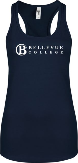 Bellevue Next Level Womens Racerback Tank  Bellevue College - Primary Word Mark - ONLINE ONLY