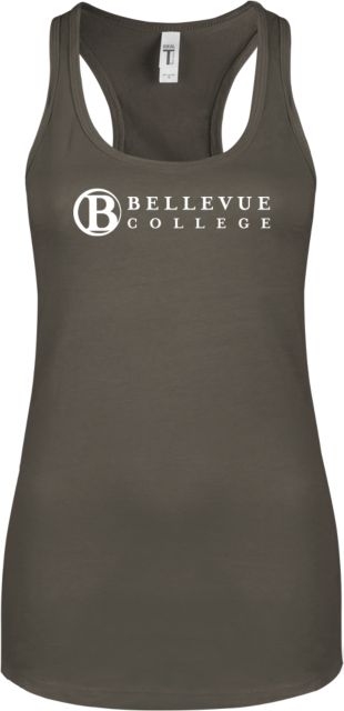 Bellevue Next Level Womens Racerback Tank  Bellevue College - Primary Word Mark - ONLINE ONLY