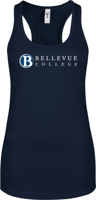 Bellevue Next Level Womens Racerback Tank  Bellevue College - Primary Word Mark - ONLINE ONLY