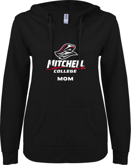 Mitchell College ENZA Ladies V Notch Raw Edge Fleece Hoodie Mom - ONLINE ONLY