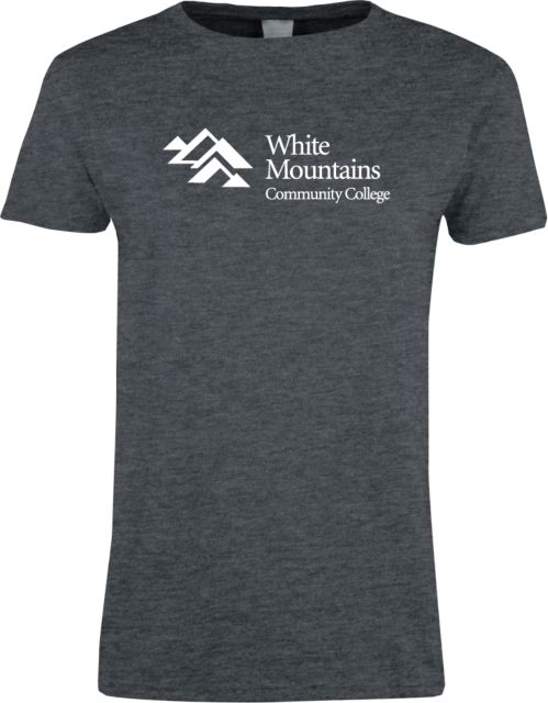 White Mountains Womens Short Sleeve Tee Mountains Community College Logo - ONLINE ONLY