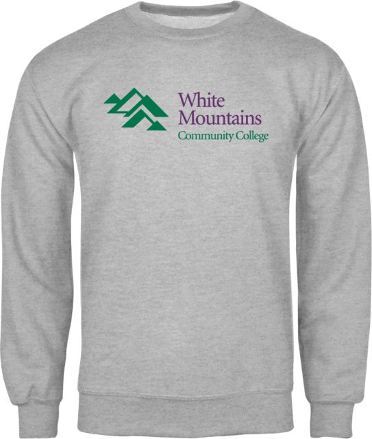 White Mountains Fleece Crew Mountains Community College Logo - ONLINE ONLY