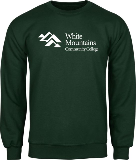 White Mountains Fleece Crew Mountains Community College Logo - ONLINE ONLY