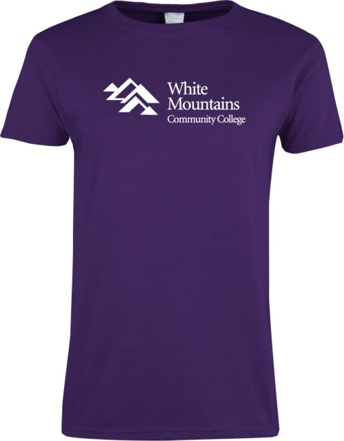 White Mountains Womens Short Sleeve Tee Mountains Community College Logo - ONLINE ONLY