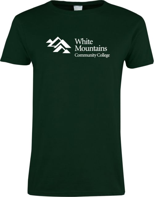 White Mountains Womens Short Sleeve Tee Mountains Community College Logo - ONLINE ONLY