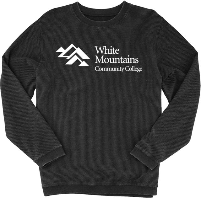 White Mountains Boxercraft Womens Corded Crew Mountains Community College Logo - ONLINE ONLY