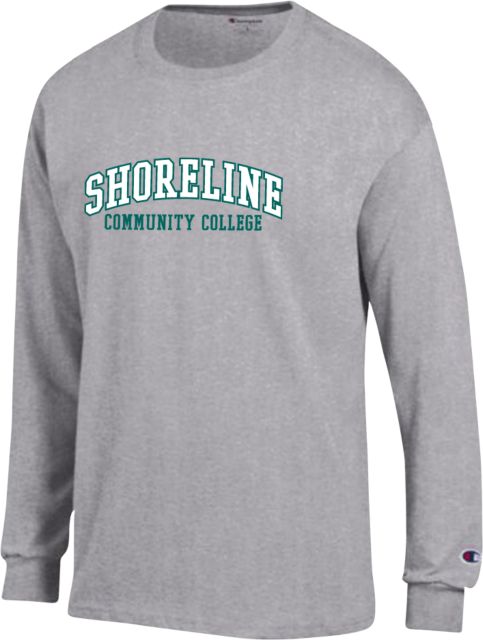 Shoreline Champion Oxford Long Sleeve T Shirt Arched Shoreline Communtiy College - ONLINE ONLY