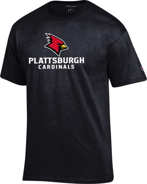SUNY Plattsburgh Champion T Shirt Stacked Mark - ONLINE ONLY