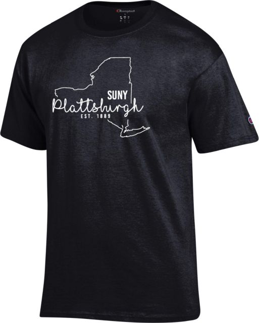 SUNY Plattsburgh Champion T Shirt SUNY Map - ONLINE ONLY