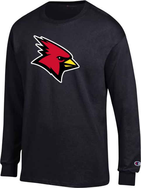 SUNY Plattsburgh Champion Long Sleeve T Shirt Cardinal - ONLINE ONLY