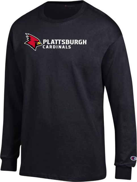 SUNY Plattsburgh Champion Long Sleeve T Shirt Horizontal Mark - ONLINE ONLY