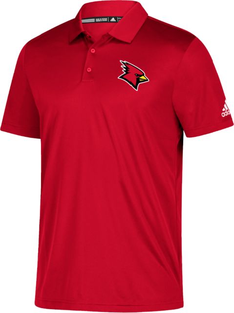 SUNY Plattsburgh Adidas Grind Polo Cardinal - ONLINE ONLY