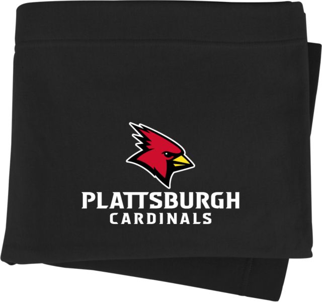 SUNY Plattsburgh Sweatshirt Blanket Stacked Mark - ONLINE ONLY