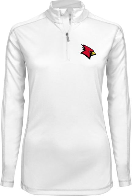 SUNY Plattsburgh Womens Syntrel Interlock 1/4 Zip Cardinal - ONLINE ONLY