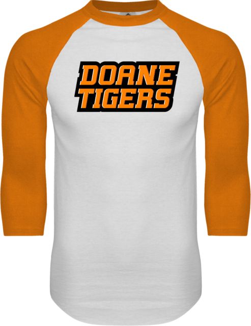 Doane Univ Raglan Baseball T Shirt Doane Tigers Stacked - ONLINE ONLY