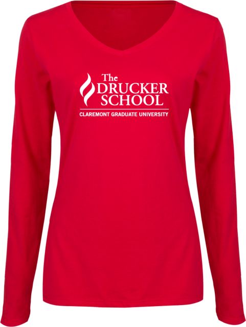 Claremont Graduate University Drucker School Women's V-Neck Long Sleeve T-Shirt - ONLINE ONLY