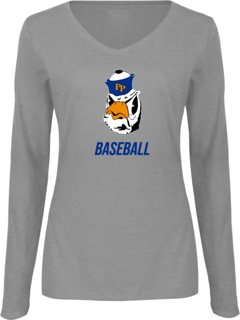 Pomona-Pitzer Sagehens Baseball Women's V-Neck Long Sleeve T-Shirt - ONLINE ONLY